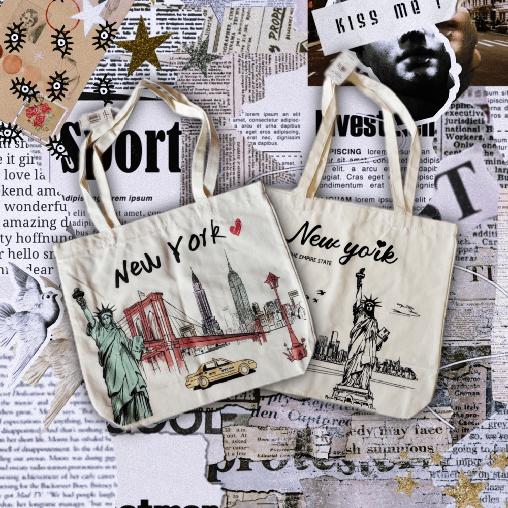 2 New York City Tote bag Bundle Set
